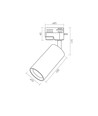 Lonzo GU10 1-fase railspot - Zonder lichtbron, zwart, 1F2W