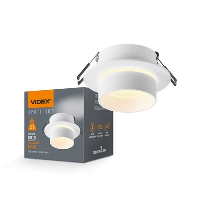 GU10 inbouwspot - Rond, wit, aluminium/keramiek, gat: Ø7,6 cm, afm: Ø9,2 cm, max 30W