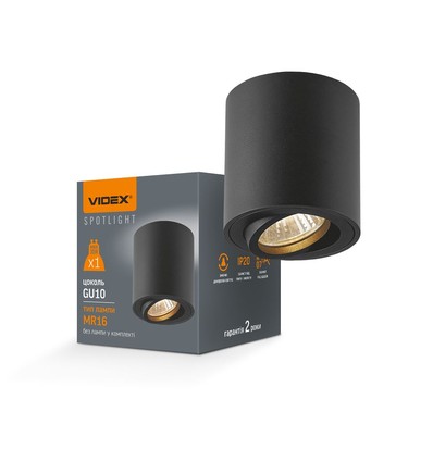 GU10 plafondspot met draaibare kop - Zwart, mat, IP20 binnen, zonder lichtbron