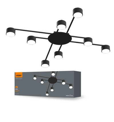 8x GX53 railsysteem spot - Zwart, aluminium, IP20 binnen, zonder lichtbron