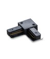 L-verbinder voor 1-fase rails - Zwart, 1F2W