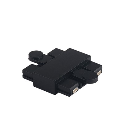 Magnetische railverbinder voor railsysteem - Zwart, rechte verbinder, IP20 binnenshuis