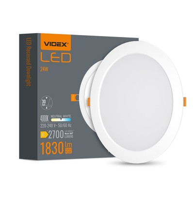24W Vierkant LED inbouwpanel - 1830lm, 4000K, 29,5 x 29,5 cm, witte rand, IP20 binnen