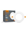 4W Ø10cm LED inbouwpanel - 4000K, geïntegreerde driver, witte rand