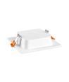 6W vierkant LED inbouwpaneel - 450lm, 4000K, witte rand, Gat: Ø9,5-10 cm, Afm: 12x12 cm