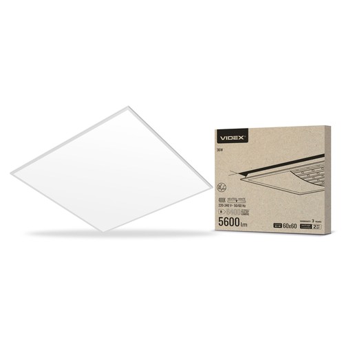 60x60 LED paneel voor inbouw, 36W - 155lm/W, 4000K, IP20, 3 jaar garantie