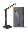 5W LED dimbare bureaulamp - Zwart, 3-staps CCT, display met klok/temp, touch-bediening