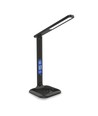 5W LED dimbare bureaulamp - Zwart, 3-staps CCT, display met klok/temp, touch-bediening