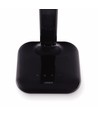 5W LED dimbare bureaulamp - Zwart, 3-staps CCT, display met klok/temp, touch-bediening