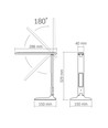 5W LED dimbare bureaulamp - Zwart, 3-staps CCT, display met klok/temp, touch-bediening