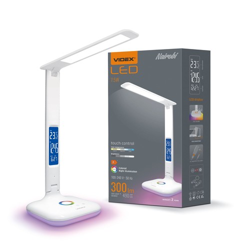 Nairobi tafellamp - LED, dimbaar, wit, 230V, 490lm, 7,5W