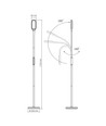 12W Tokyo LED vloerlamp, dimbaar - 1280lm, zwart, touch bediening, instelbare CCT, flicker free