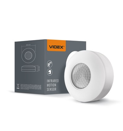 PIR sensor voor plafond/wand, 360° - 1200W, IP20, wit, bereik 2-8m
