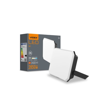 30W LED breedstraler, zwart - 2850lm, IP65, 5000K, buiten, werklamp