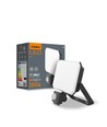 30W LED breedstraler met sensor - 5000K, IP65, zwart, PIR bewegingssensor, buiten