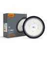 100W LED High Bay, 120lm/W - 90 graden, IP65, 5000K, zwart, incl. kettingophanging