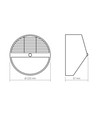 500lm solar wandlamp met sensor - IP54, 5000K, zwart, 220x220mm, bewegingssensor