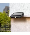 Solar LED wandlamp met sensor, 600lm - 5000K, IP54, zwart, bewegingssensor