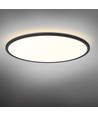 44W LED plafondlamp met backlight - Ø50cm, IP54, zwart, 3-CCT, 109lm/W, incl. lichtbron
