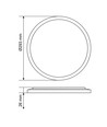 22W LED plafond/wandlamp met backlight - IP54, Zwart, CCT instelbaar, Ø29,3cm, 2400lm