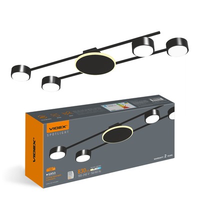 Plafondspotlamp 4x30W GX53 - 230V, 830lm, 9W achtergrondverlichting