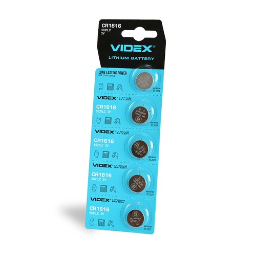 5 stuks CR1616 - Lithium batterij