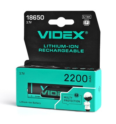 18650-P lithium-ion batterij - 2200mAh, met thermische bescherming