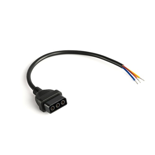 30cm stroomkabel voor LED armaturen - Zwart, 300mm kabel, max 1000W, binnenshuis