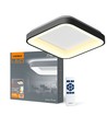 72W dimbare LED plafondlamp - 45x45cm, 2700-6000K, zwarte rand, incl. afstandsbediening, IP20 binnen