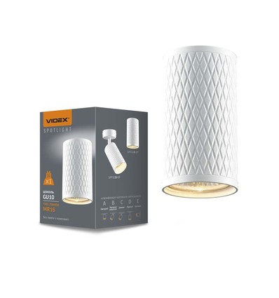 GU10 opbouwspot - Wit, rond, IP20, zonder lichtbron