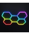 5 st. Hexagon RGBIC complete set 80W - Incl. bluetooth controller en voeding