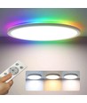 39W CCT plafondlamp met RGBIC backlight - Ø30cm, Tuya, incl. afstandsbediening