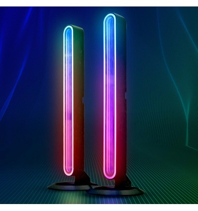 2 stuks RGBIC oneindige omgevingslichtbalk - 28cm, Bluetooth, 5W