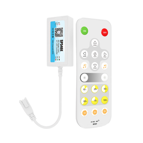 Mini-controller + afstandsbediening voor SPI-looplichtcontroller - 2,4 GHz
