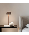 Oplaadbare LED tafellamp - Bruin, touch dimbaar, IP54