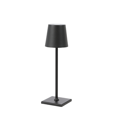 Oplaadbare LED tafellamp - Zwart, touch dimbaar, IP54