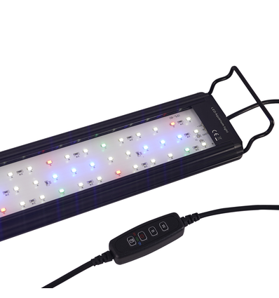 60-75 cm aquarium armatuur - 16W LED, wit/blauw/rood/groen, verstelbare lengte, IP66