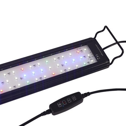 90-115 cm aquarium armatuur - 23W LED, wit/blauw/rood/groen, verstelbare lengte, IP66
