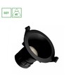 7W Fiale Core CCT inbouwspot - Ø9cm, Zwart, 3-in-1 CCT, Gat: Ø7,5 cm, 45 graden beam