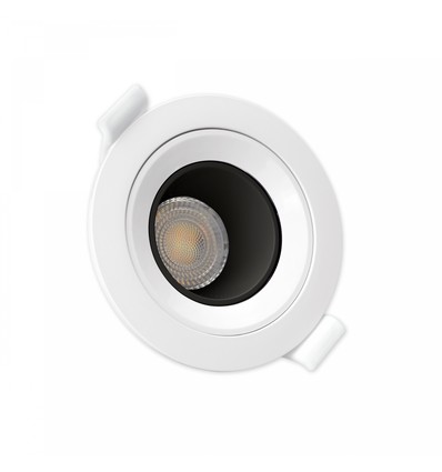 GU10 Fiale Core Deep inbouwspot - Zwart, rond, kantelbaar, low glare, zonder lichtbron