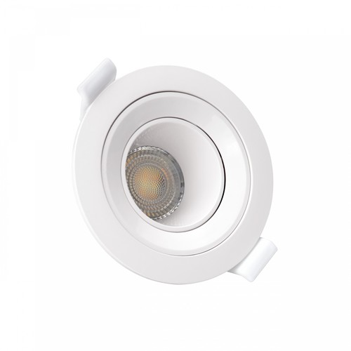 GU10 verdiepte inbouwspot - Zonder lichtbron en fitting, Gat: 7,5 cm, wit, rond, lage verblinding