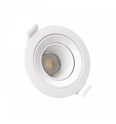 GU10 Fiale Core Deep inbouwspot - Ø8,6cm, wit, rond, kantelbaar, low glare, zonder lichtbron