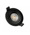 GU10 inbouwspot Fiale Core Flat - Zwart, rond, kantelbaar, IP20, Zaagmaat: Ø7,5 cm, Afmeting: Ø9 cm