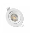 GU10 inbouwspot - Rond, wit, kantelbaar, Gat: Ø7,5 cm, Afm: Ø9 cm, zonder lichtbron