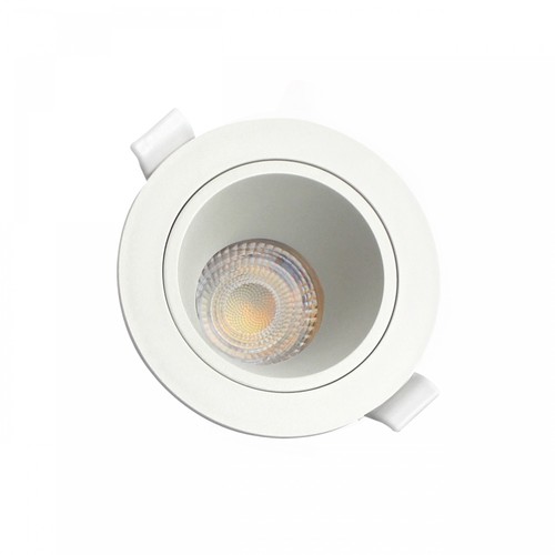 GU10 inbouwspot, ontspiegeld - Rond, wit, IP20, Gat: Ø7,5 cm, Afm: Ø9,5 cm, zonder lichtbron