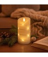 LED kaars met lichtsnoer, 15cm, vlam-effect - Ø7,5cm