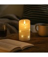 LED kaars met lichtsnoer, 12,5cm, vlam-effect - Ø7,5cm