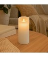 LED XL kaars 22,5cm, vlam-effect, wit - Ø10cm