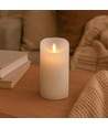 LED XL Kaars 17,5cm, vlameffect, wit - Ø10cm, afstandsbediening, timer, echte was