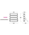 1000W Stadion breedstraler - 170lm/W, IP66, werklamp, Philips driver, 1-10V dimbaar